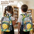 thumbnail image 4 of SEANATIVE Kids Clear Backpack with Front Pocket Adjustable Straps Transparent Clear Bag Girls See Through Travel Stadium School Bags PVC Bookbag, Lemon Pattern, 4 of 7