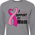 thumbnail image 4 of Inktastic Breast Cancer Awareness I Support My Mom with Pink Ribbon Long Sleeve T-Shirt, 4 of 5