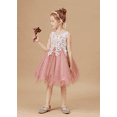 thumbnail image 6 of Knee Length Flower Girl Dress for Wedding Kids Tulle Princess Long Dresses Father Daughter Dance Girls Vestidos Lace Embroidery ( 2 -3Years）, 6 of 10