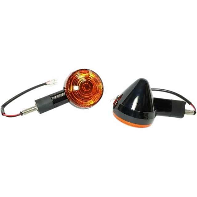 K&S Technologies Clignotants LED Approuvés à Point, Noir avec Lentille Ambre