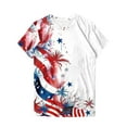 thumbnail image 4 of Cavosen Summer Tops Short Sleeve Crew Neck Dressy Patriotic Tee Red White and Blue Graphic Shirt Basic Tops, 4 of 4