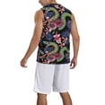 thumbnail image 2 of Naloa Snake And Flower Basketball Jersey Reversible Men's Mesh Athletic Sports Shirts Training Practice S-4XLLarge, 2 of 6