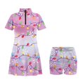 thumbnail image 6 of Psesaysky Christmas Tennis Dresses for Women Zip up Golf Skater Workout Athletic Dresses with Built in Shorts&2 Pockets Holiday Party A Line Short Sleeve Sundress,Colorful Lights, 6 of 7