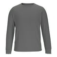 thumbnail image 7 of Paiwinds Men's Solid Color Crew Neck Pullover Sweatshirt, Long Sleeve Round Neck Blouse with Shoulder Design, Soft Comfortable Top for Daily Casual Wear and Leisure Activities, 7 of 7