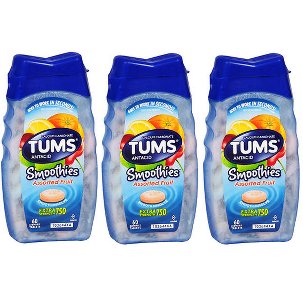 TUMS Smoothies Antacid Relief Calcium Smooth Dissolving Tablets