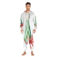 thumbnail image 2 of IAUYY Unisex Adult Onesie Pajamas Ultra-Soft Crystal-Soft Fabric, Halloween Adult Onesie Pajamas Adults,With a Zipper Plus Size Onesie Pajamas, Red Party Hat, 2 of 7