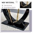 thumbnail image 3 of Sudica Marble Dining Table 70" Modern Kitchen Dining Room Table with MDF Faux Marble Table Top, Black U-Shape Base, 3 of 7