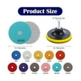 thumbnail image 3 of 13Pc 4 Inch Diamond Polishing Pads Set With 5/8''-11 Backer Pad, 50-8000 Grit Pads For Granite Marble Concrete Stone Polishing, For Countertop Floor Tile Grinding Buffing, 3 of 6