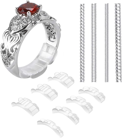 2 Styles Invisible Ring Size Adjuster for Loose Rings ? Ring Guard, Ring Sizer, 11 Sizes Fit for Man and Woman Ring