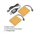 thumbnail image 3 of 2pcs 4.8v 700mah Ni-cd Aa Battery Pack Rechargeable Sm-2p Plug For Rc Car Toys Dz, 3 of 5