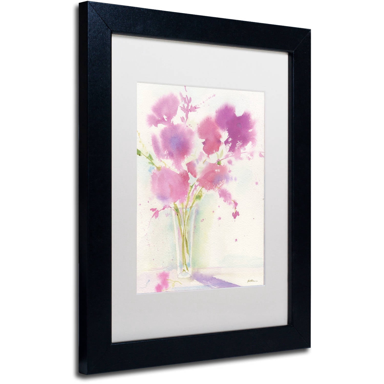 Trademark Fine Art 'Magenta Hues' Canvas Art by Sheila Golden, White Matte, Black Frame