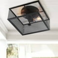 thumbnail image 2 of Safavieh Hagan 2-Light Square Flush Mount, Black, 2 of 5