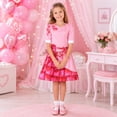 thumbnail image 4 of Pink Halloween Costumes Rise of Red Cosplay Dress, Puff Sleeve Dress Outfit, Dress-Up Apparel for Anime Themed Party Events, 4 of 6