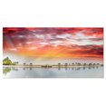 thumbnail image 2 of Roatan Beach Sunset Panorama - Seashore Photo Canvas Art Print, 2 of 3