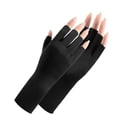 thumbnail image 2 of dianhelloya 1 Pair Nail Art Gloves Effective Blocking Finger Half Fingers Breathable Cooling Anti UV Thin Gloves Black, 2 of 8