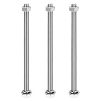 M8 x 130mm 304 Stainless Steel Hex Head Screws Bolts, Nuts, Flat & Lock Washers Assortment Kit, 3 Sets