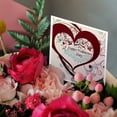 thumbnail image 3 of 3drose, Happy Valentines Day Red Heart, 6 Greeting Cards with Envelopes, 3 of 7