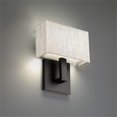 thumbnail image 2 of WAC Lighting Manhattan 7" 1-Light LED 2700K Aluminum Wall Sconce in Black, 2 of 6