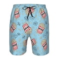 thumbnail image 3 of Cauagu I Am A Fan Popcorn Print Men's Swim Trunks,Hawaiian Bathing Suit Swimsuits Beach Shorts with Pockets for Men Quick Dry Swimming Board Shorts-XX-Large, 3 of 6