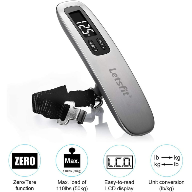 LETSFIT Portable SUITCASE Digital LUGGAGE SCALE for Travelers – A+