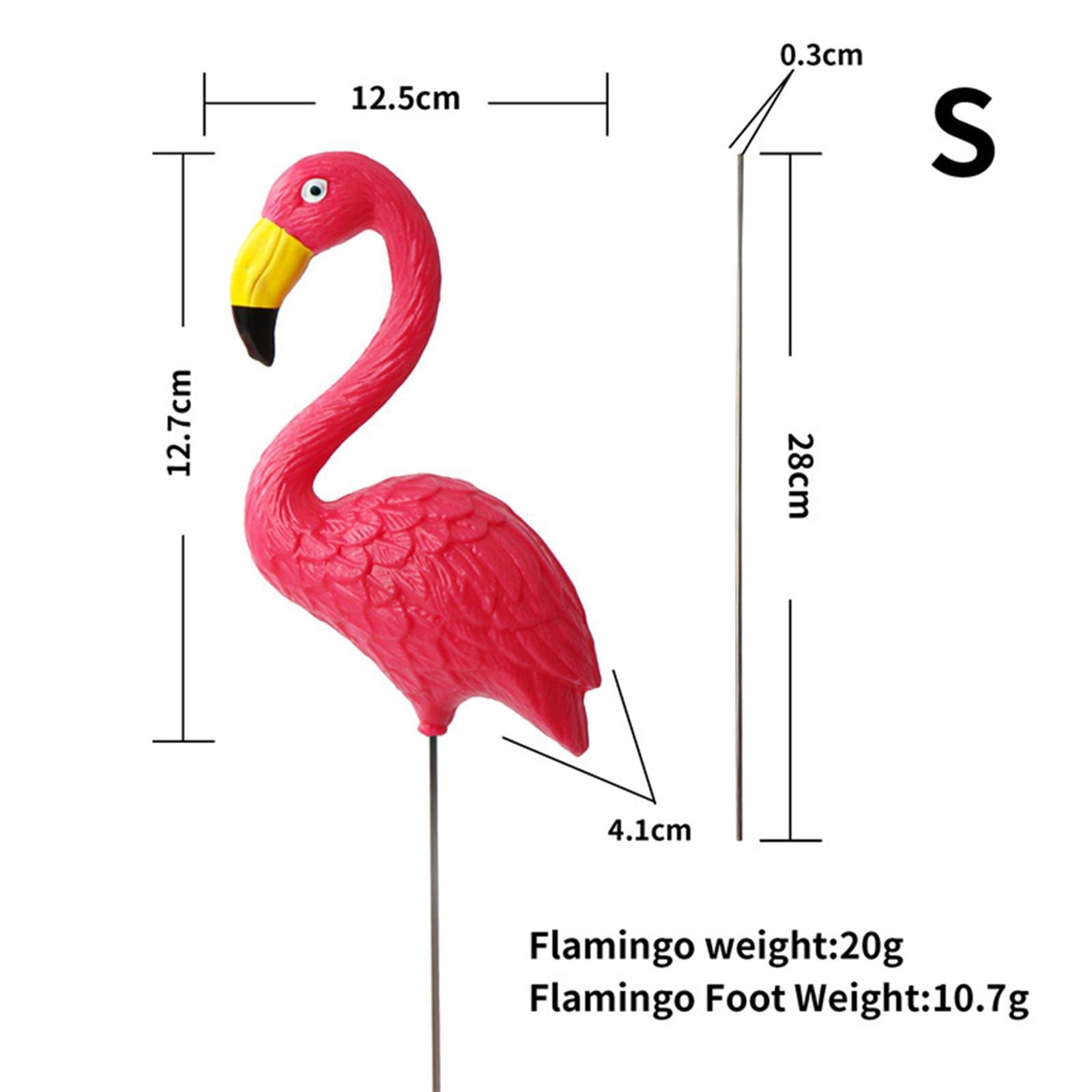 Dualoai Bird Resin Animal Figurine Sculpture for Home Decor Table Centerpiece Desk Figure Living Room Hotel Christmas Yard Art Ornament Fairy Garden Accessories Flamingo Stake Holiday Spring