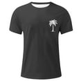 thumbnail image 4 of RYDCOT Men's T-Shirt Palm Trees Graphic Tees Cotton Round Neck Short-Sleeve Casual Tops Vacation Landscape Printed T-Shirt Dark Gray, 4 of 4