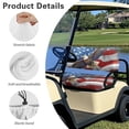 thumbnail image 4 of Pzuqiu Turtle Print Golf Cart Seat Covers Stretchable Universal Golf Cart Seat Blanket USA Flag for Club Car Precedent and Most Original Front Seat Comfortable Breathable Easy to Install, 4 of 7
