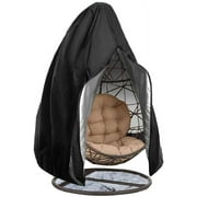 Peroptimist Outdoor Patio Hanging Chair Cover, Heavy Duty Egg Swing Chair Covers Dust Cover, Outdoor Garden Waterproof Protector