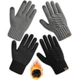 thumbnail image 7 of KOITHOT 2 Pairs Winter Gloves for Women Thick Lined Touch Screen Knit Warm Gloves for Cold Weather, 7 of 7