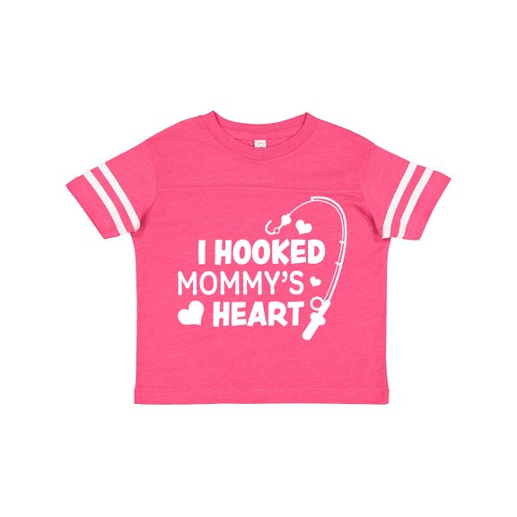 Inktastic I Hooked Mommy's Heart with Fishing Rod Boys or Girls Toddler T-Shirt