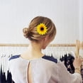 thumbnail image 4 of Set de 4 pinzas para el pelo con motivos de girasoles y mar, versátiles, 4 of 8