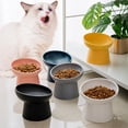 thumbnail image 2 of Cuenco oblicuo para gatos Cuenco para mascotas con protección fresca para el cuello Cuenco redondo ancho para gatos Cuenco para gatos de color caramelo con patas altas, 2 of 5