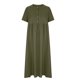 thumbnail image 4 of Puntoco Vestido Informal De Verano Para Mujer, De Color Liso, De Manga Corta, Con Botones, De Algodón Y Lino, Suelto, Vestido De Manga Corta Con Cuello Redondo, Verde Militar Xxxxxl, 4 of 6