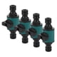 thumbnail image 5 of Adaptador de Manguera de Agua, Reemplazo de PlásTico Dual Head 4pcs Conector Manguera Rápido Resistente a la Corrosió, 5 of 7