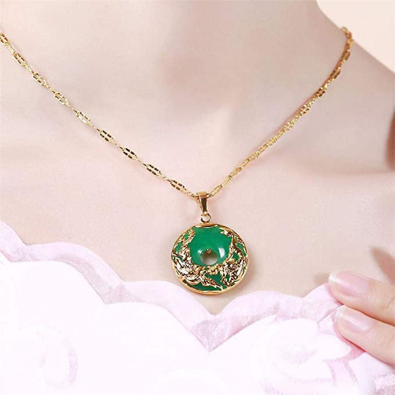 18k Rose Gold Natural Green Nephrite Jade Lucky Four Leaf Clover Neckl –  RealJade® Co.