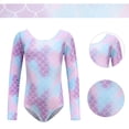 thumbnail image 6 of URMAGIC Gymnastics Leotards for Girls Toddler Tight Jumpsuit Mermaid Athletic Dance Bodysuit Headband Sets, 6 of 7