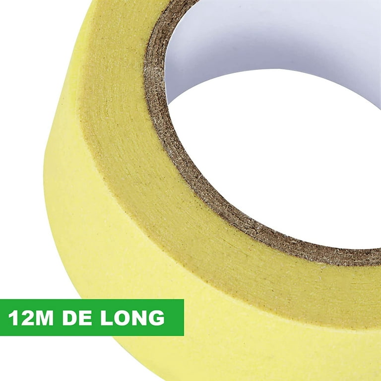 5 Rolls Pinstripe Tape - Masking Tape - Thin Painters Masking Automotive Tape for DIY, Car, Auto, Paint, Art, Tumblers (Yellow)