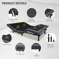 thumbnail image 4 of Adjustable Bed Base, Queen Size, Adjustable Bed Frame with Dual Massage, Head and Foot Incline, Wireless Remote, USB Ports, Zero Gravity/Programmable Memory/Anti-Snore Mode & Led Nightlight, 4 of 7