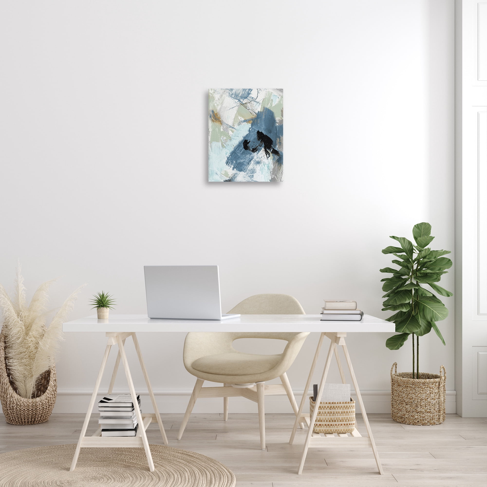 Stupell Industries Chaotic Brush Strokes Pattern Abstract Painting Gallery Wrapped Canvas Art Print Wall Art, 16 x 20
