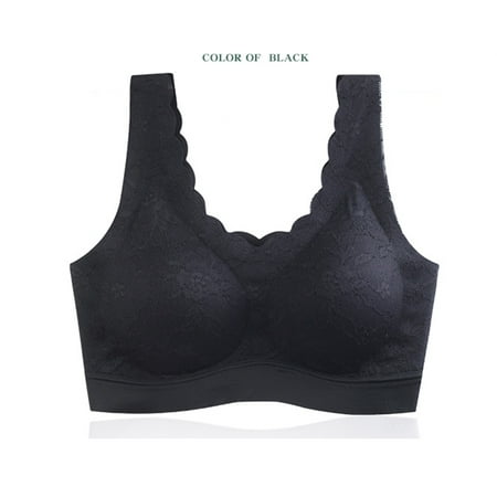 

Women S Fashion Lace One-Piece Seamless Steel Ring Bra Seamless Sports Vest Lace Beautiful Back Underwear Bra