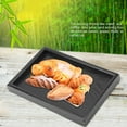 thumbnail image 1 of Black Solid Wood Serving Tray, Rectangle Tray for Tea Coffee Snack Food Meals Plate(22 * 15cm), 1 of 7