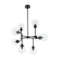 thumbnail image 3 of Hanson 8 lights pendant in black with clear shade, 3 of 7