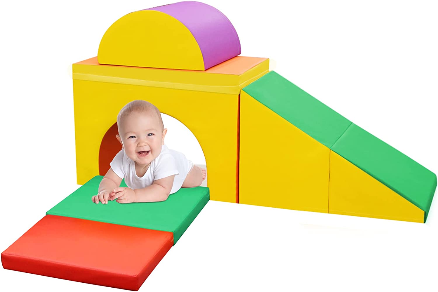 Climbing Toys for Toddlers 13, 5 Pieces with Arch Bridge Design and