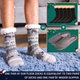thumbnail image 2 of Men's Winter Thermal Fleece Lining Knit Slipper Socks Christmas Non Slip Socks, 2 of 6