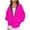 Hot Pink, variant on Fashion Hoodies for Womens Pullover Zip Up Plus Size Winter Warm And Fleece Heavy Printed Hooded Jacket With Zipper Double Pockets Presents for Women
