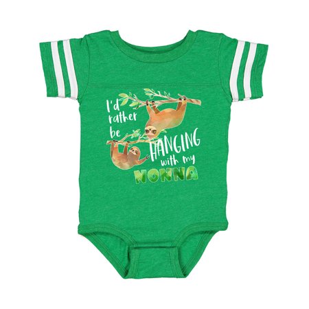 

Inktastic Id Rather Be Hanging with my Nonna- Cute Sloths Gift Baby Boy or Baby Girl Bodysuit