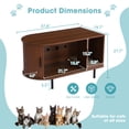 thumbnail image 2 of Haverchair 37.4" Cat Litter Box Enclosure with Sliding Door, Modern Fluted Hidden Litter Box Furniture with Scratch Pad and Sisal Ball, Indoor Cat House Cabinet End Table TV Stand for Living Room, 2 of 8