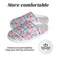 thumbnail image 6 of Fotbe Striped Flamingo Pattern Women's Fuzzy Curly Fur Memory Foam Loafer Slippers Indoor Outdoor Slippers Winter Home Shoes-40/41, 6 of 7