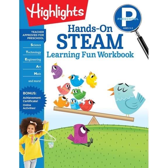 Pre-Owned Preschool Hands-On Steam Learning Fun Workbook (Paperback) 1644721864 9781644721865