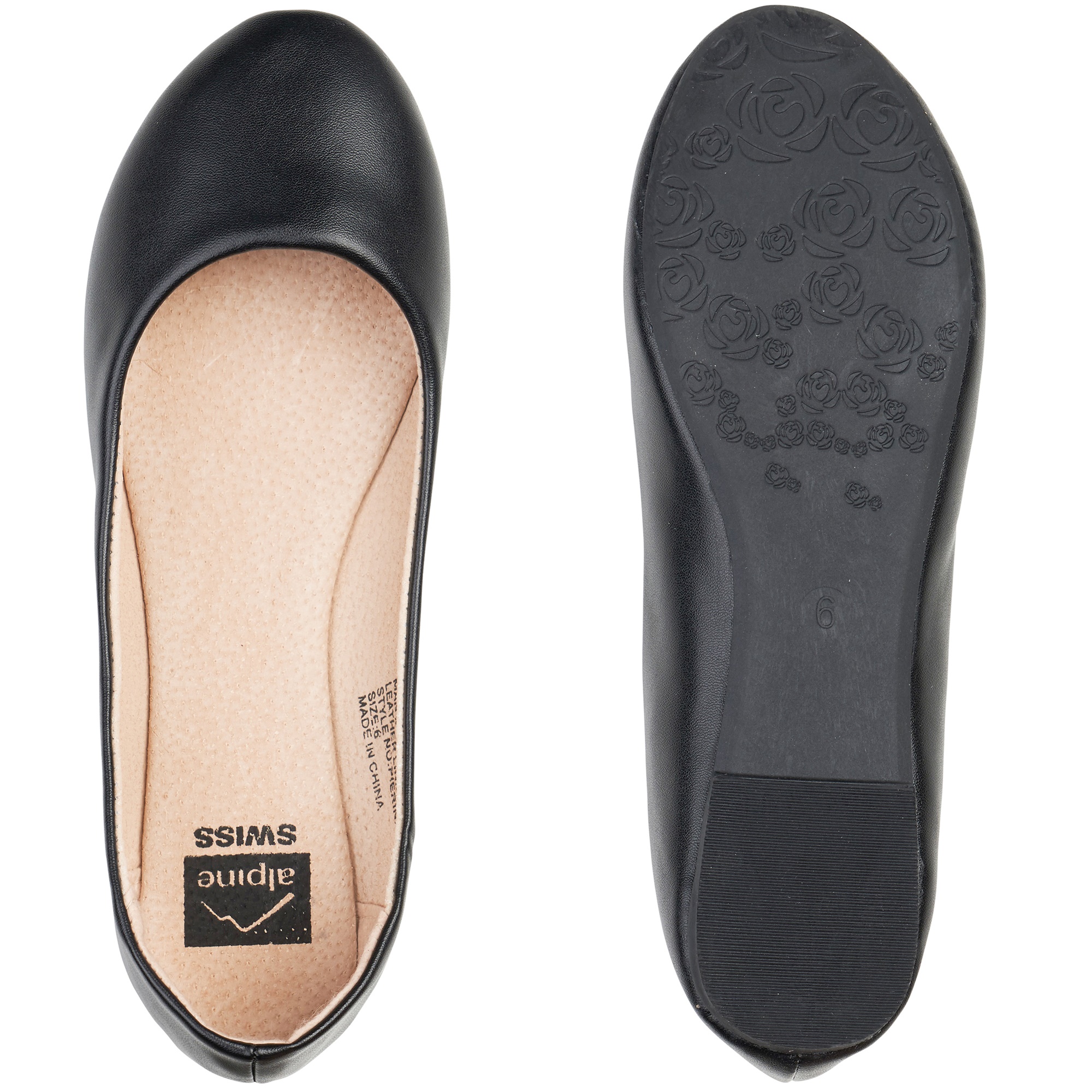Alpine Swiss Pierina Womens Ballet Flats Leather Lined Classic Slip On Shoes - image 5 of 7